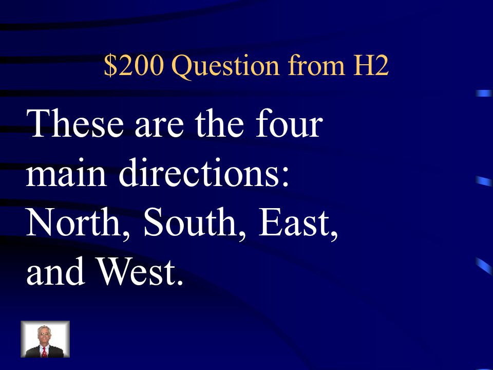 These are the four main directions: North, South, East, and West.