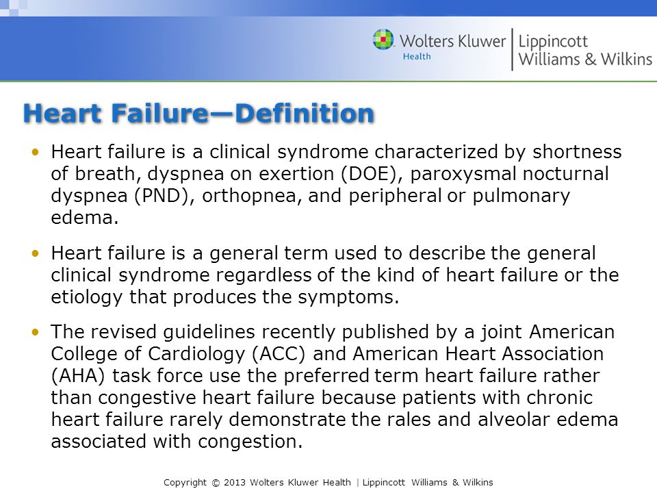 Heart Failure—Definition