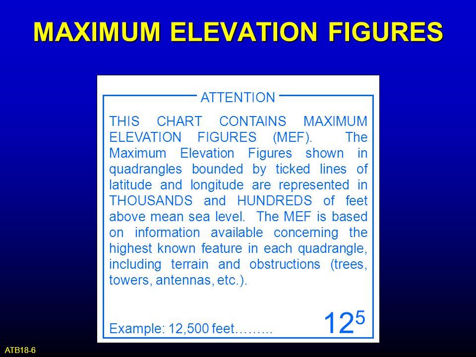 Maximum Elevation Figure Sectional Charts