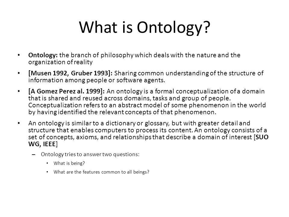 Ontology Philosophy