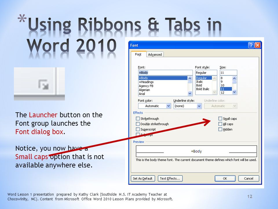 Using Ribbons & Tabs in Word 2010