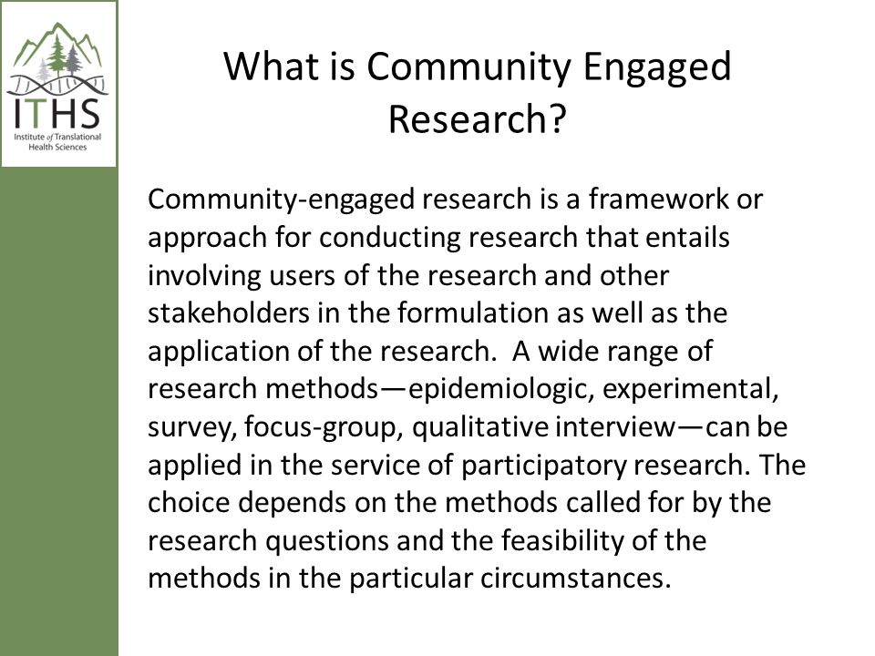 The Role of Community Engagement in Translational Research - ppt video  online download