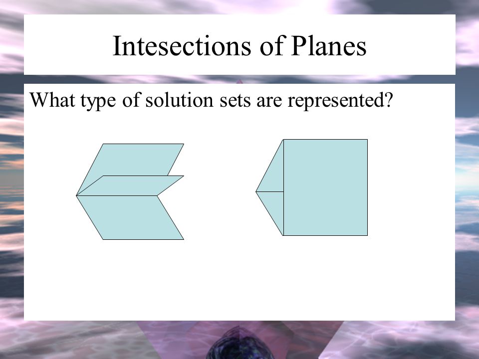 Intesections of Planes