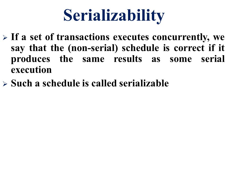 Serializability