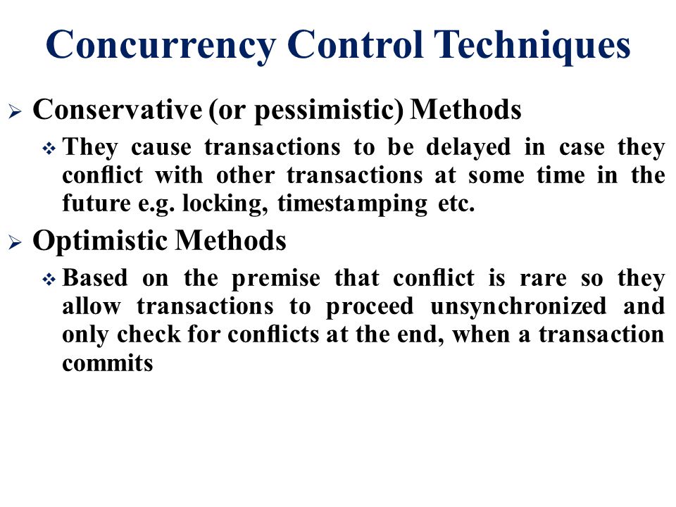 Concurrency Control Techniques