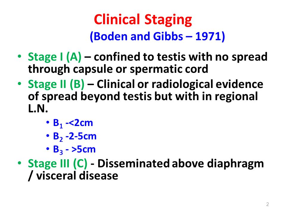 Clinical Staging (Boden and Gibbs – 1971)