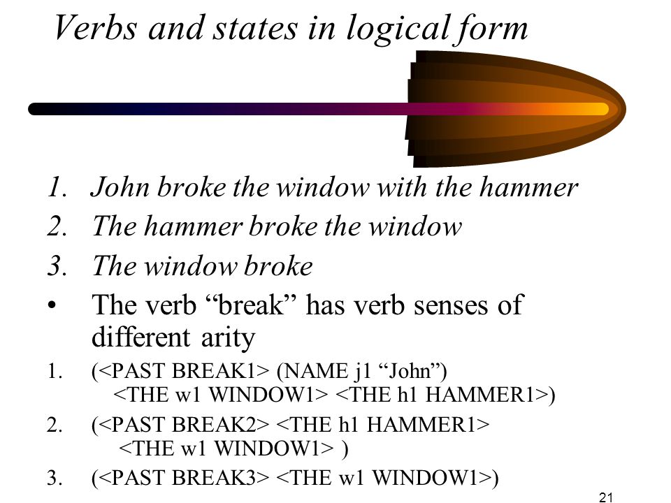 Verbs and states in logical form