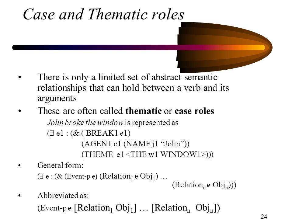 Case and Thematic roles