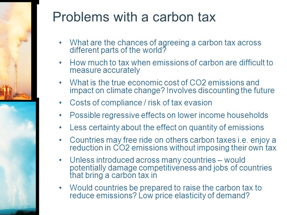 Problems with a carbon tax