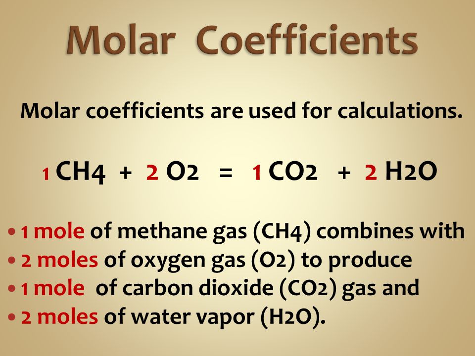Molar coefficients are used for calculations.