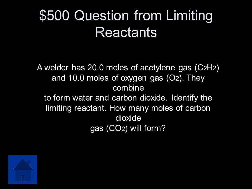 $500 Question from Limiting Reactants