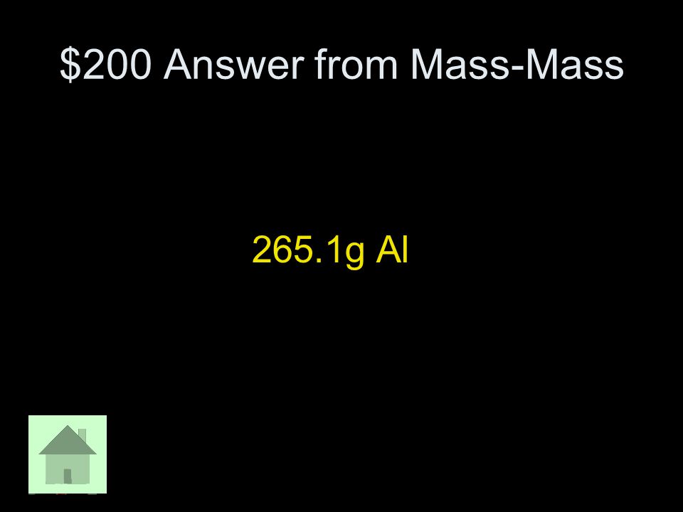 $200 Answer from Mass-Mass