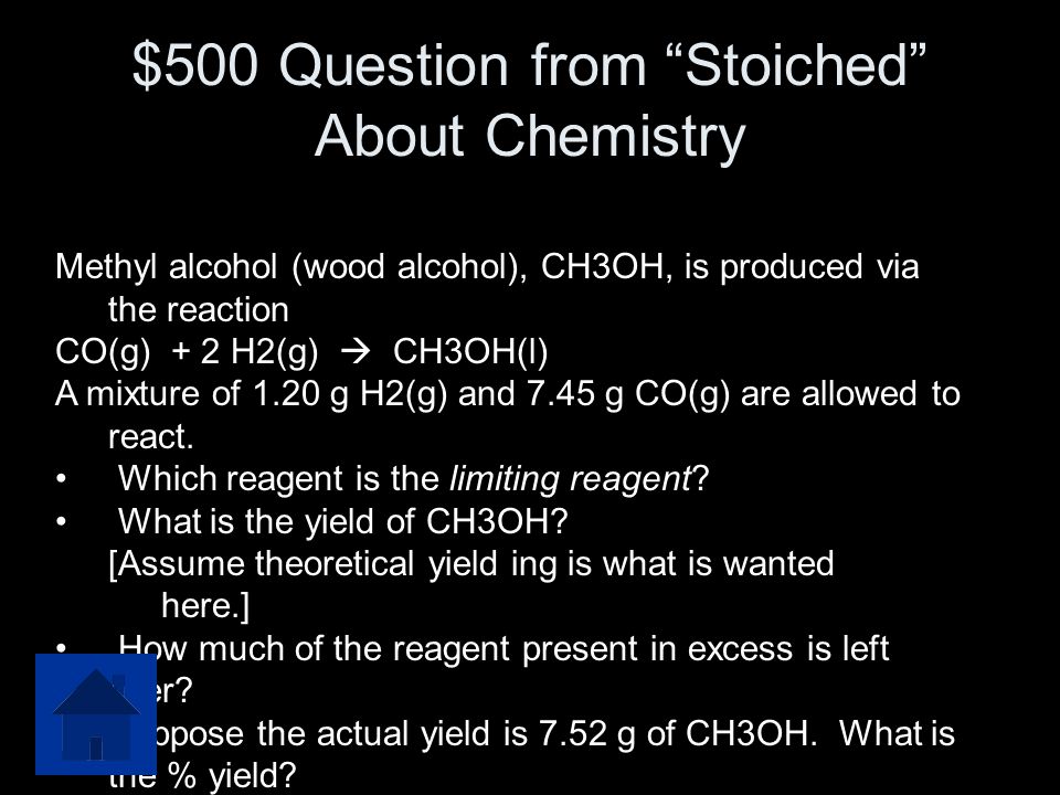 $500 Question from Stoiched About Chemistry