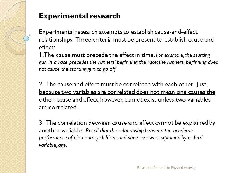 Experimental research