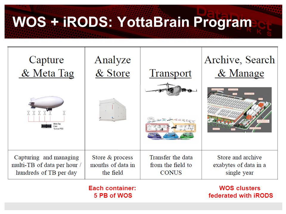WOS + iRODS: YottaBrain Program