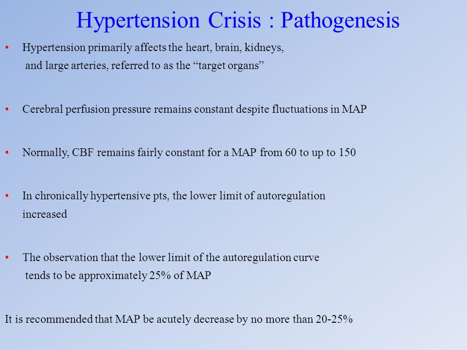 hypertensive crisis etiology