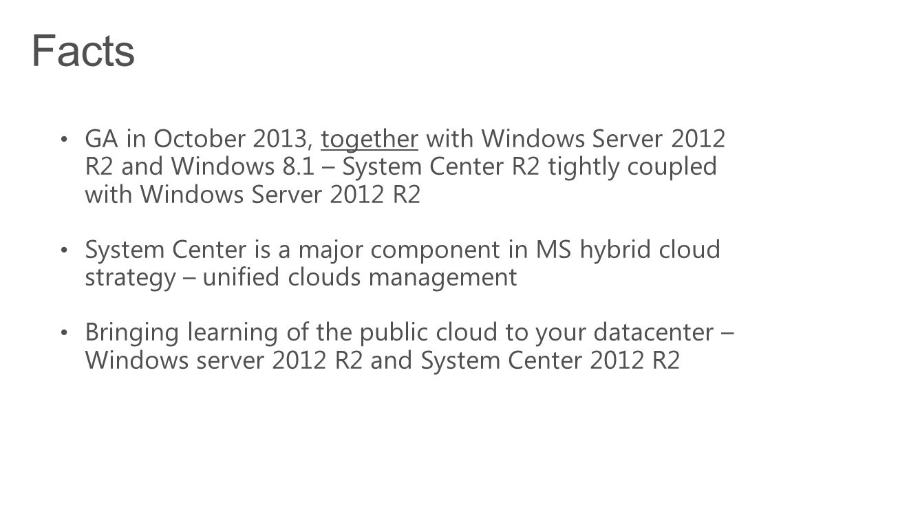 System Center 2012 R2 Overview