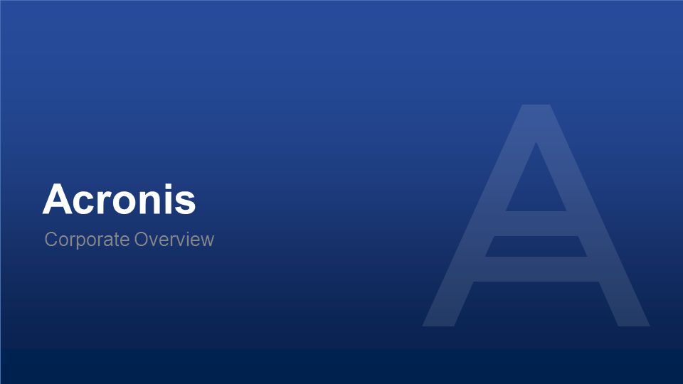 Variety is the New Gold Standard with Acronis-Google Storage Option