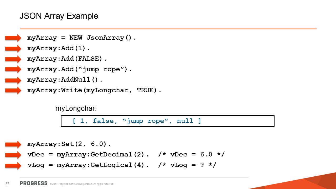 Массив в json