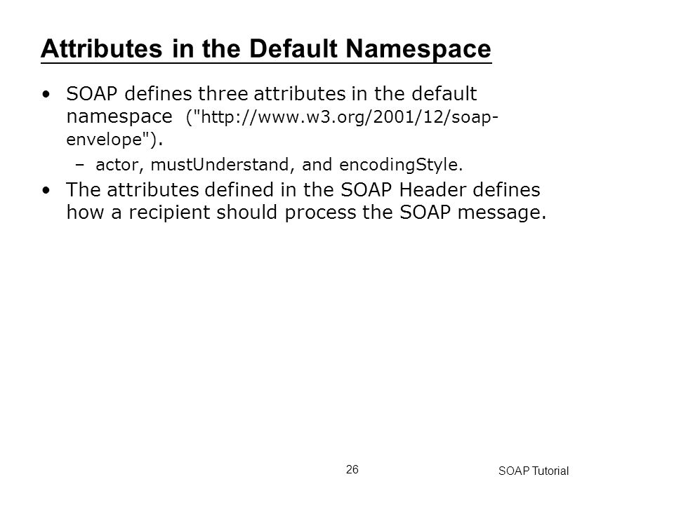 Attributes in the Default Namespace