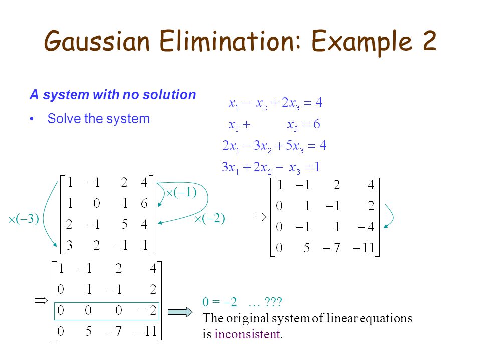 Gaussian Elimination: Example 2