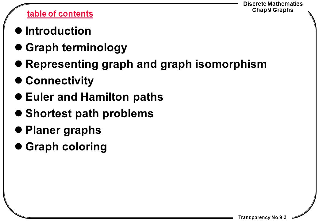 Chapter 9 Graphs Ppt Download