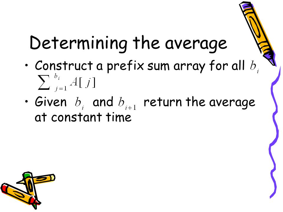 Determining the average