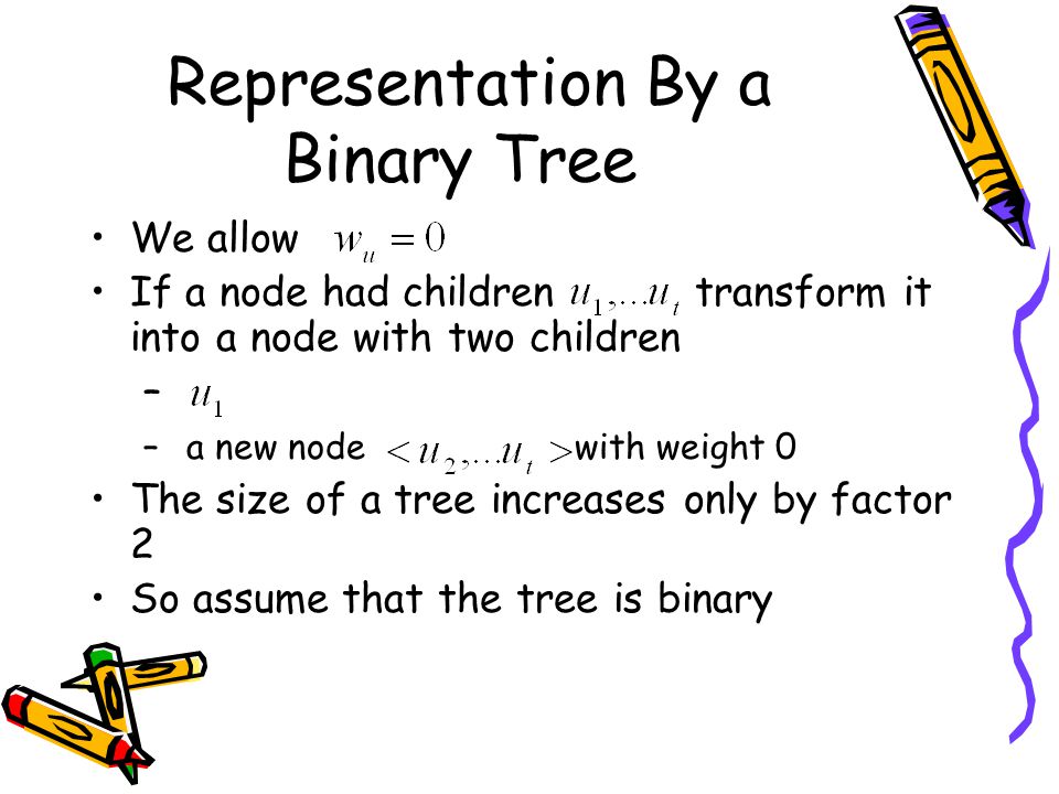 Representation By a Binary Tree