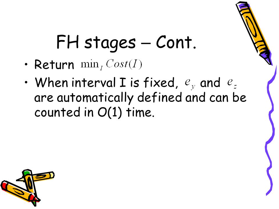 FH stages – Cont. Return.