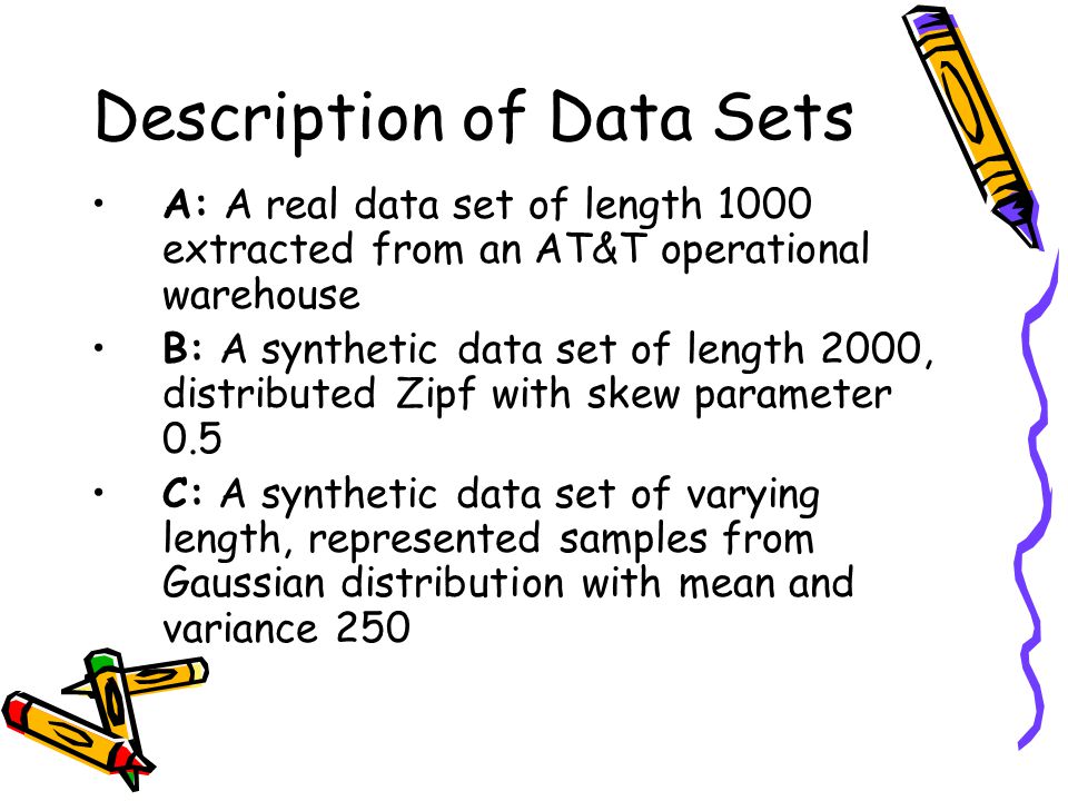 Description of Data Sets
