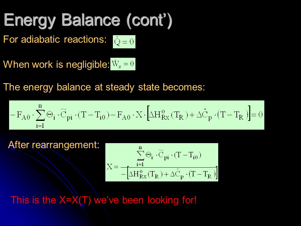 Energy Balance (cont’)