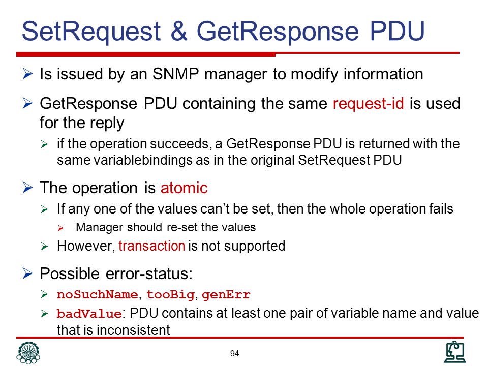 SetRequest & GetResponse PDU
