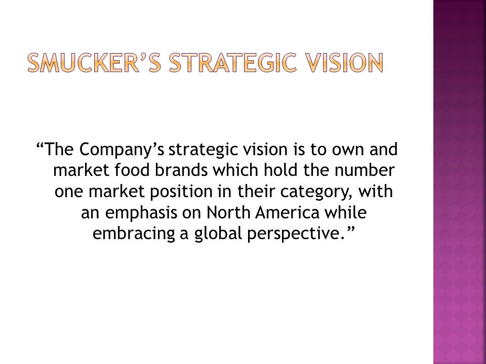 smuckers mission statement