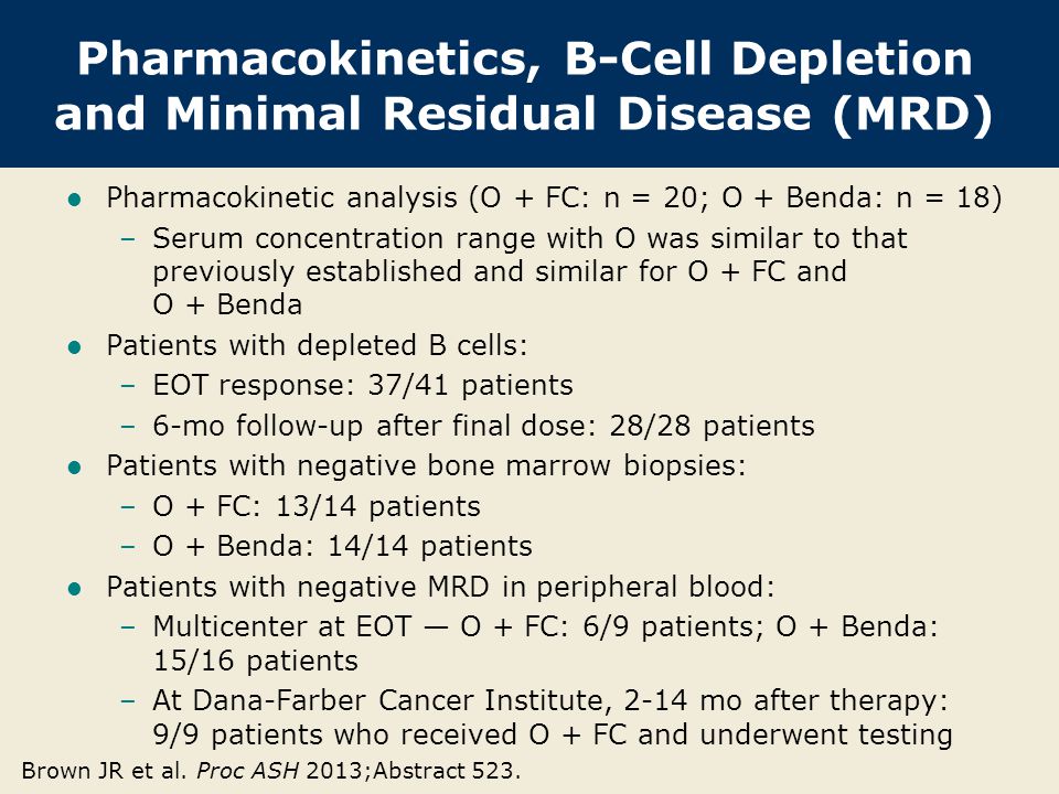 Pharmacokinetics, B-Cell Depletion and Minimal Residual Disease (MRD)