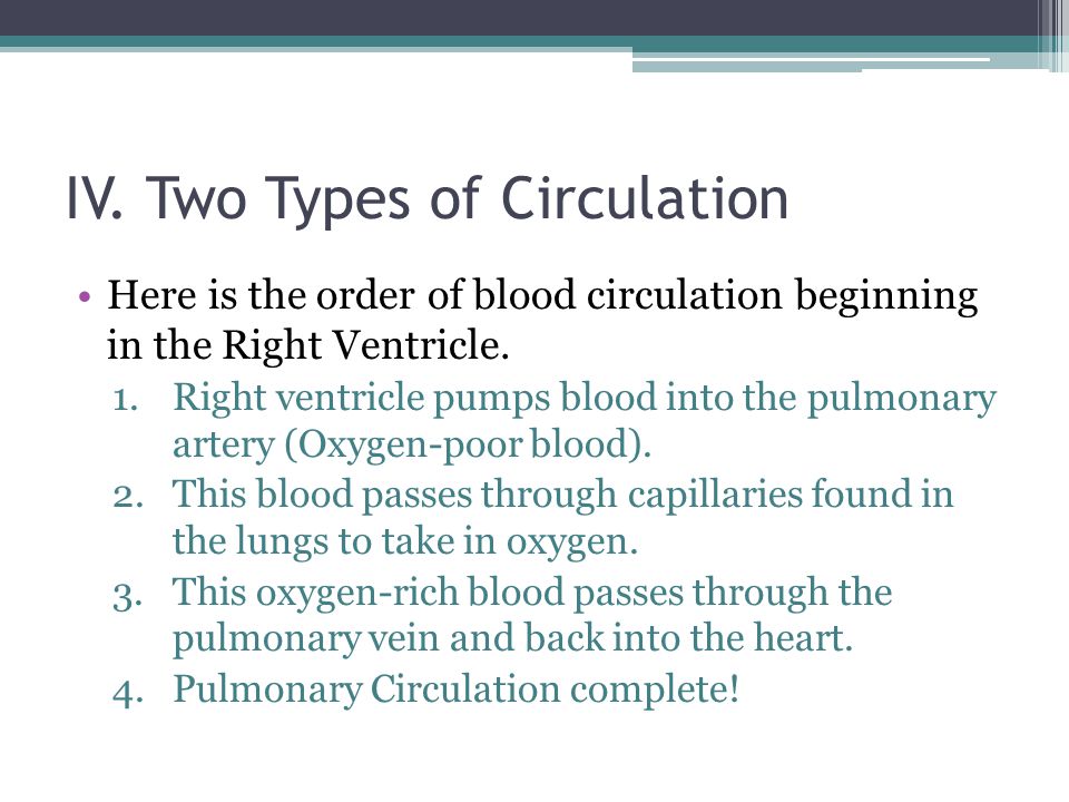 IV. Two Types of Circulation