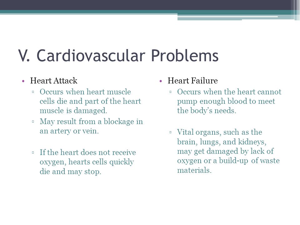 V. Cardiovascular Problems