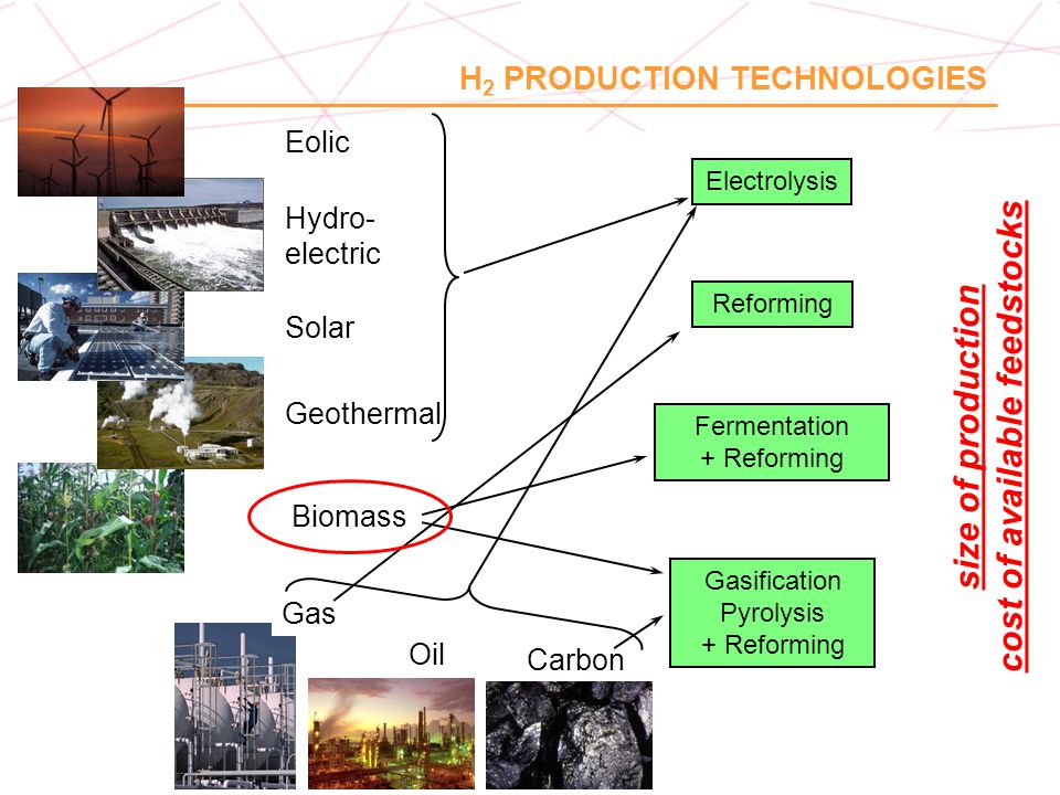 cost of available feedstocks size of production