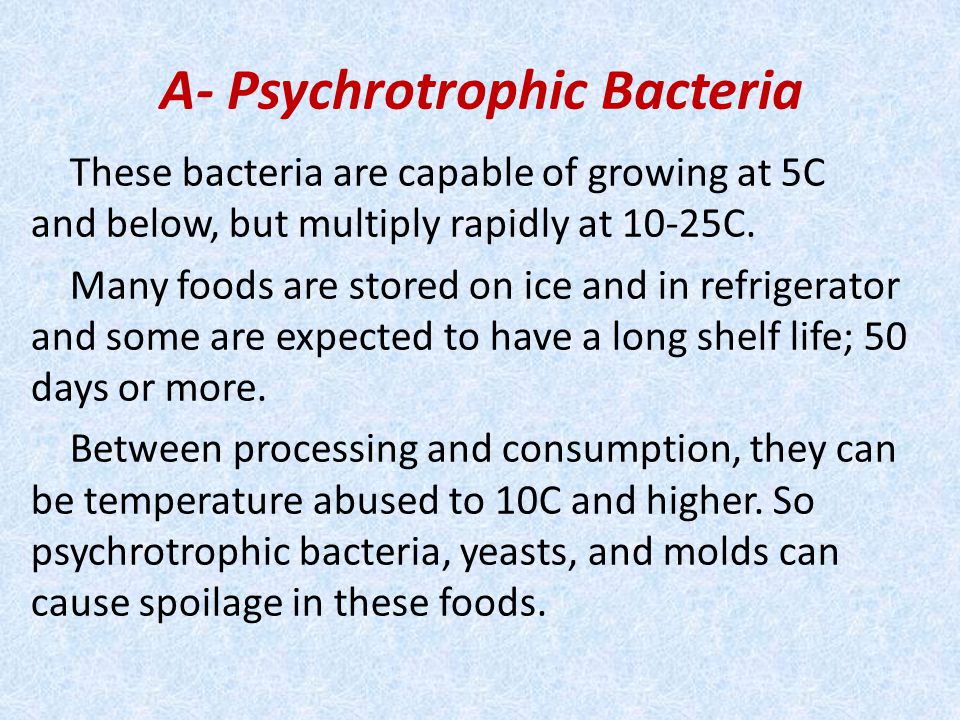 A- Psychrotrophic Bacteria