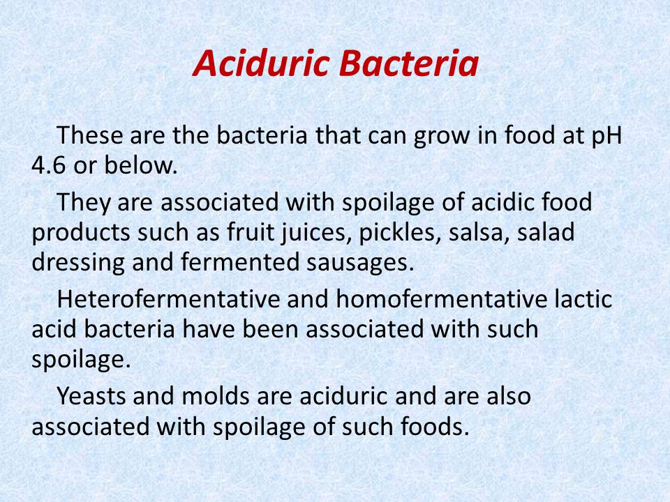 Aciduric Bacteria