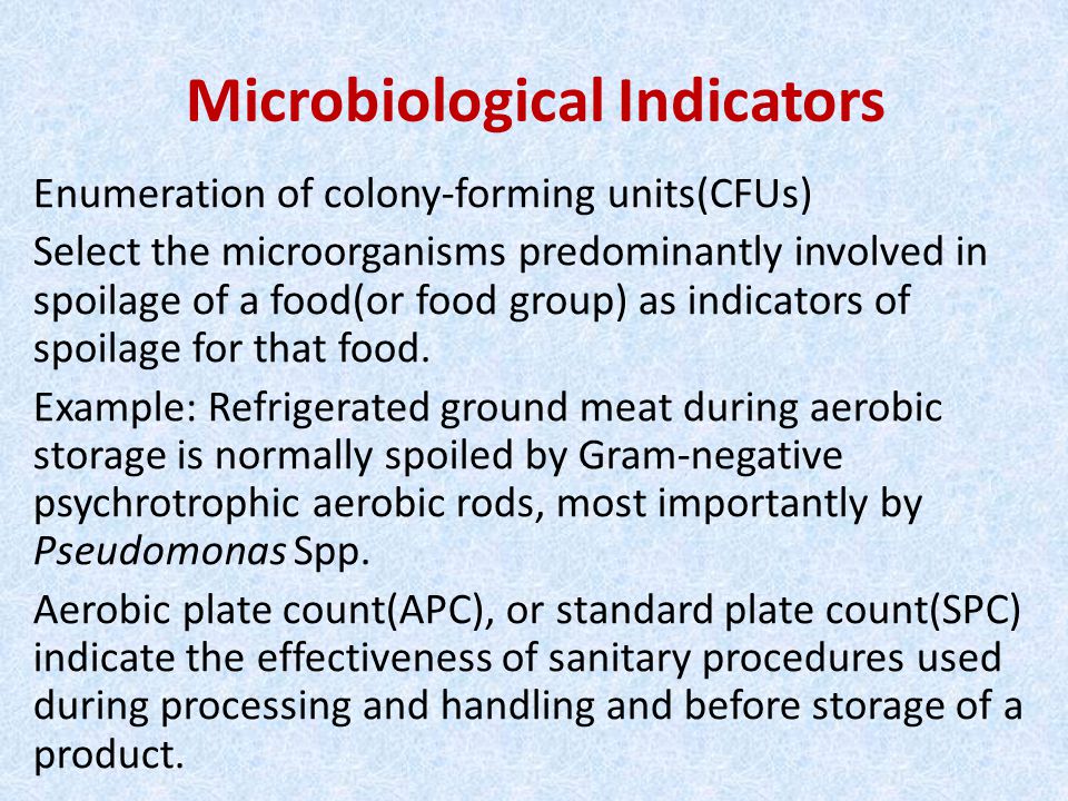 Microbiological Indicators