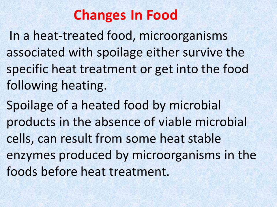 Changes In Food