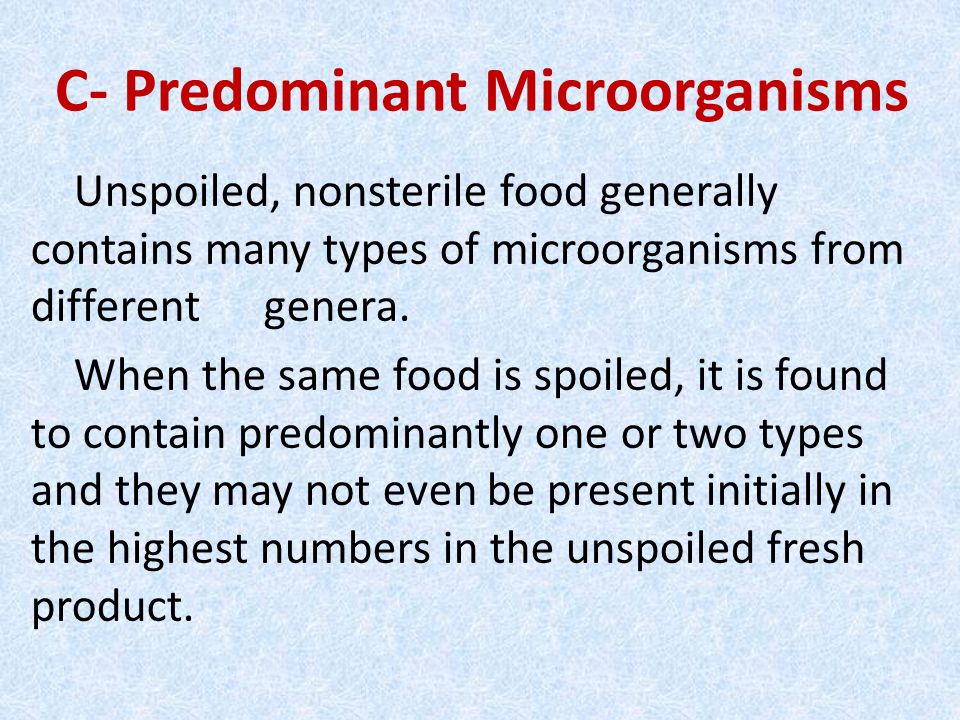 C- Predominant Microorganisms