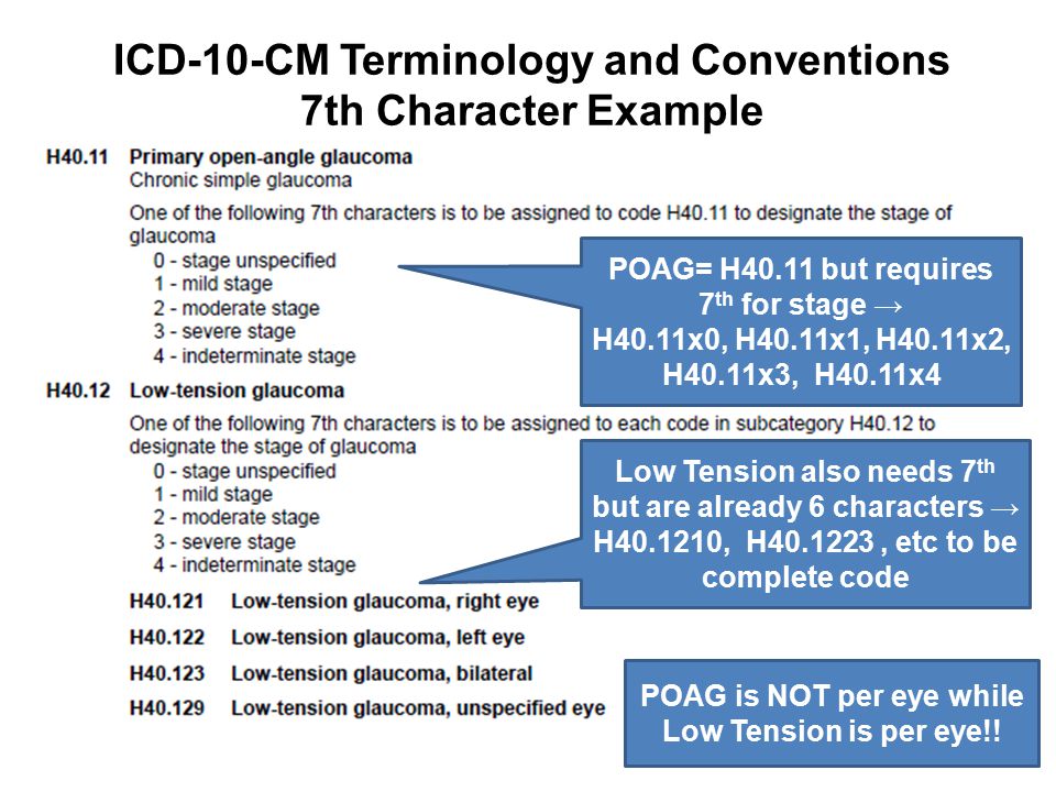 ICD-10-CM Terminology and Conventions 7th Character Example