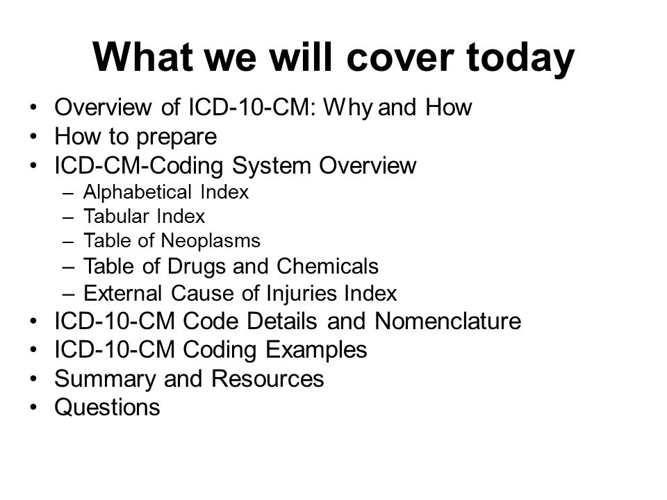 What we will cover today