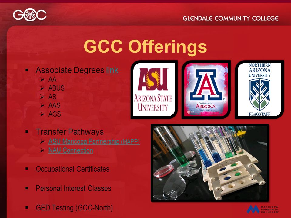 GCC Offerings Associate Degrees link Transfer Pathways