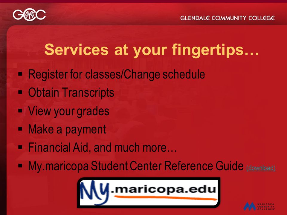 Services at your fingertips…