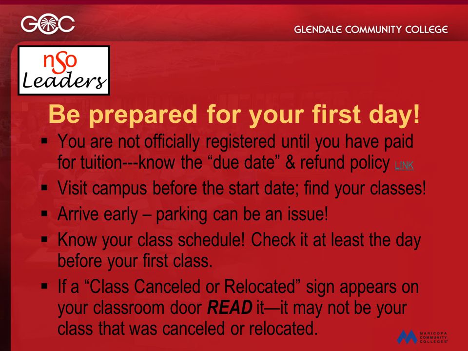 Be prepared for your first day!