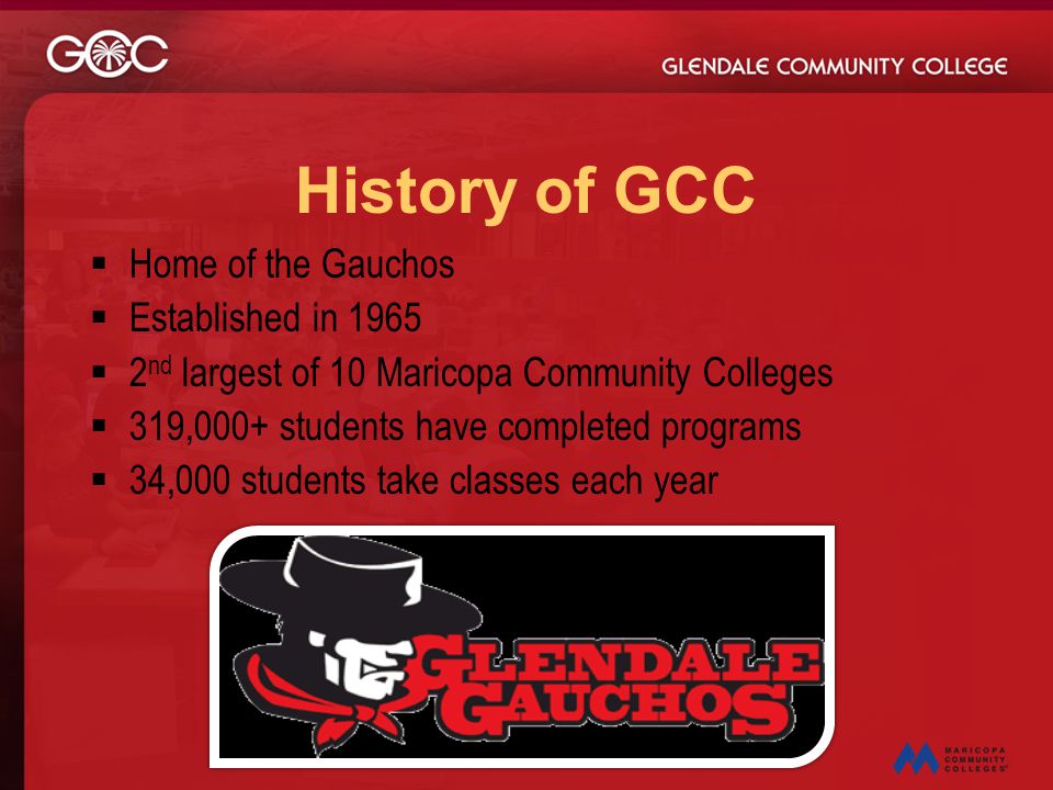 History of GCC Home of the Gauchos Established in 1965