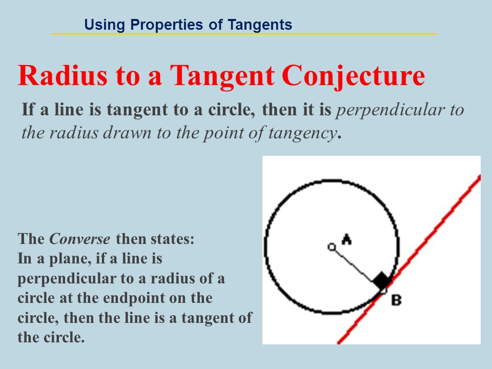 Radius to a Tangent Conjecture