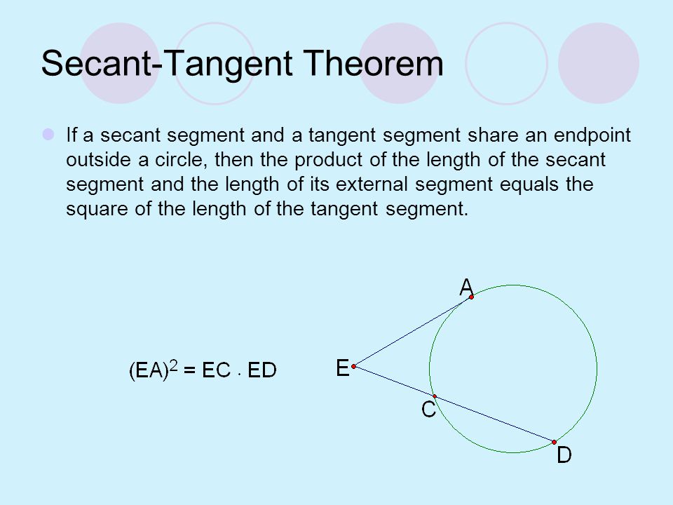 Secant-Tangent Theorem